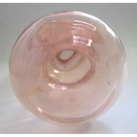 Vintage Pink Depression Art Glass Etched - Stretched Pedestal 8.25" H Bud Vase - Picture 7 of 15